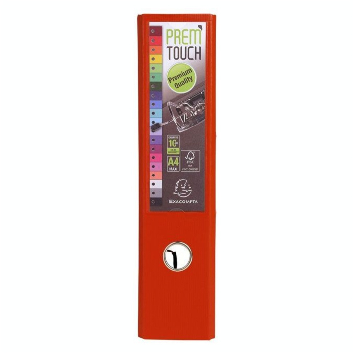 Classeur à levier Prem'Touch A4 Dos 80 mm Rouge - Exacompta - Rougier et Plé