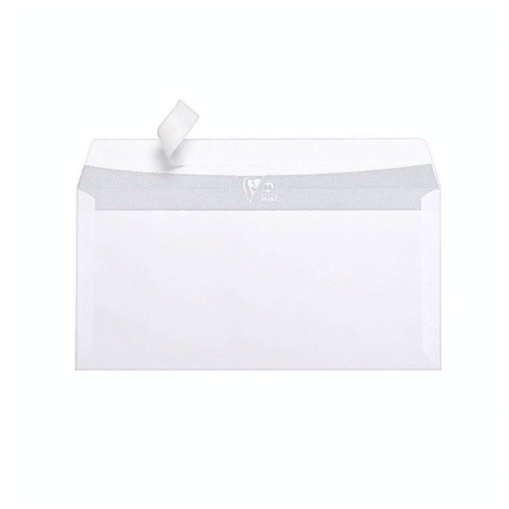 Enveloppe adhésive 110 x 220 mm 80 g/m² 50 pcs - Clairefontaine - Rougier et Plé