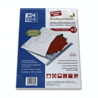 Enveloppe Bio-dégradable 44 x 32 cm 3 pcs - Oxford - Rougier et Plé