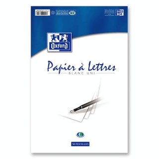 Papier à lettre blanc A4 50F 80 g/m² - Oxford - Rougier et Plé