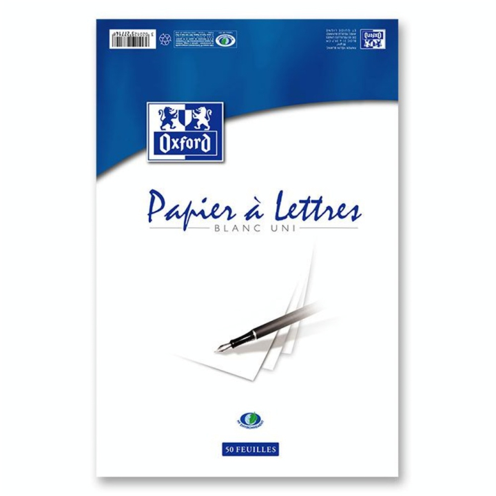 Papier à lettre blanc A4 50F 80 g/m² - Oxford - Rougier et Plé