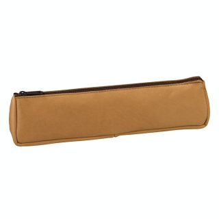 Trousse en cuir Trapèze marron 22,5 x 4,5 x 5 cm - Oxford - Rougier et Plé