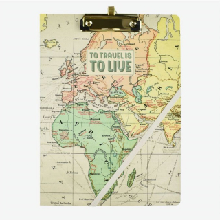 Porte documents avec pince Mappe monde 32 x 23 cm - Legami - Rougier et Plé
