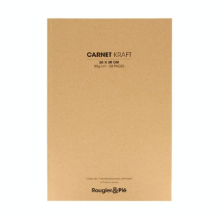 Carnet papier Kraft 80 g/m² 50 feuilles - Rougier&Plé - Rougier et Plé