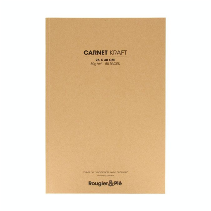 Carnet papier Kraft 80 g/m² 50 feuilles - Rougier&Plé - Rougier et Plé