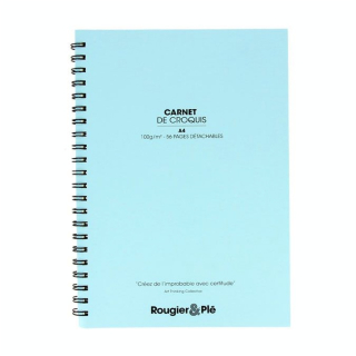 Bloc de croquis Bleu 100 g/m² 56 feuilles - Rougier&Plé - Rougier et Plé