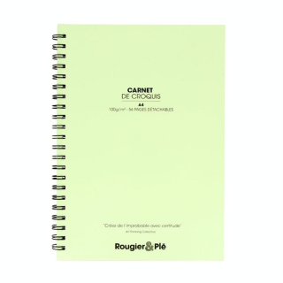 Bloc de croquis Vert 100 g/m² 56 feuilles - Rougier&Plé - Rougier et Plé