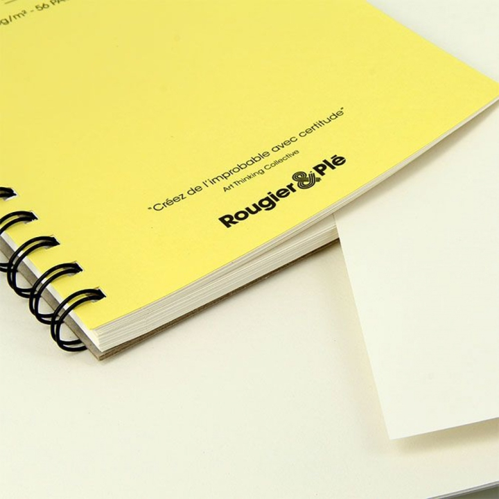 Bloc de croquis Jaune 100 g/m² 56 feuilles - Rougier&Plé - Rougier et Plé