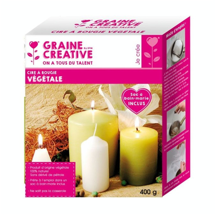 Cire à bougie Végétale 400 g - Graine Créative - Rougier et Plé