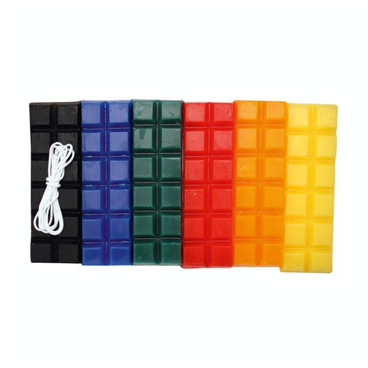 Cire à modeler couleurs Vives n°1 6 x 40 g + Mèche 1 m - Graine Créative - Rougier et Plé