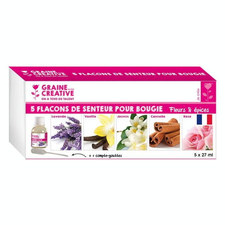 Parfum à bougie 5 x 27 ml Épices - Graine Créative - Rougier et Plé