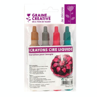 Crayon pour bougie 4 x 30 ml - Graine Créative - Rougier et Plé