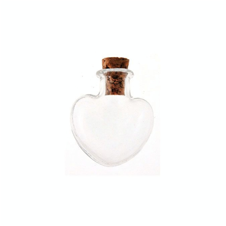 Flacon miniature en verre Cœur 2 pcs - Graine Créative - Rougier et Plé