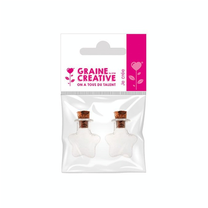 Flacon miniature en verre Étoile 2 pcs - Graine Créative - Rougier et Plé