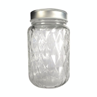 Bocal en verre Diamant + couvercle 375 ml - Graine Créative - Rougier et Plé