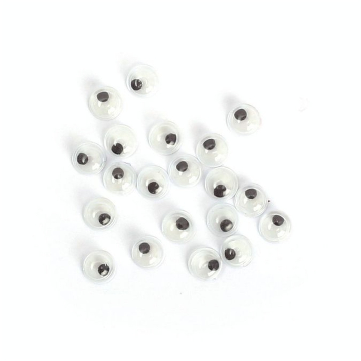 Yeux mobiles Noir Ø 5 mm 20 pcs - Graine Créative - Rougier et Plé