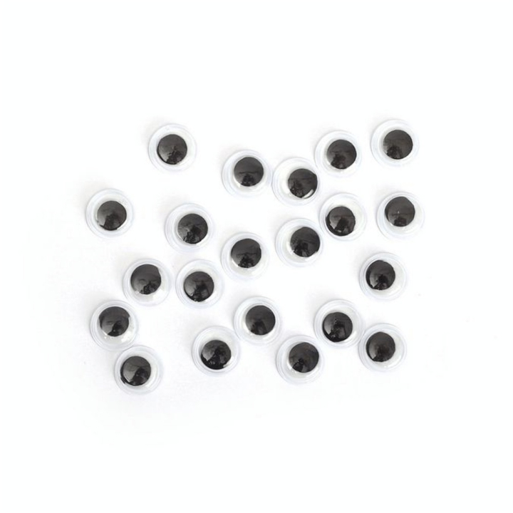 Yeux mobiles Noir Ø 9 mm 20 pcs - Graine Créative - Rougier et Plé