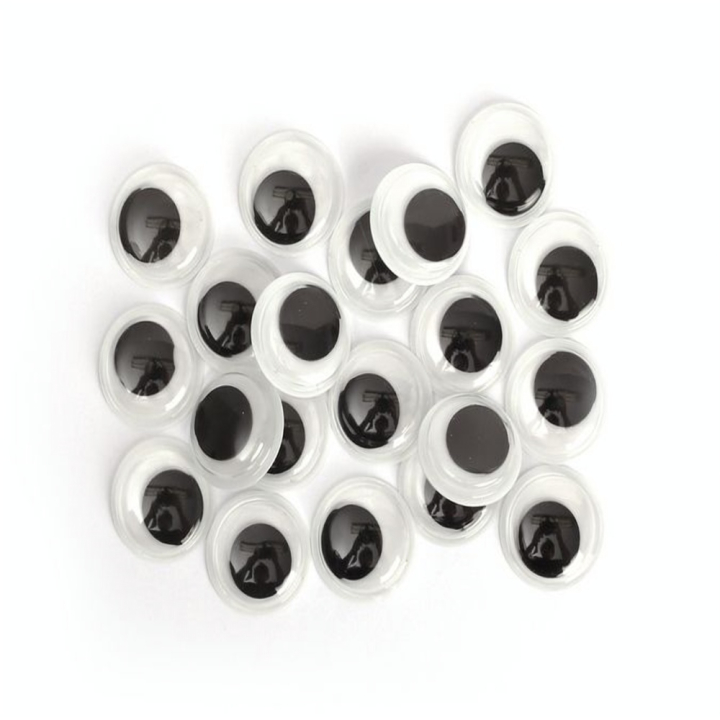 Yeux mobiles Noir Ø 15 mm 20 pcs - Graine Créative - Rougier et Plé