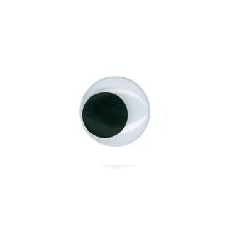 Yeux mobiles Autocollant Noir Ø 20 mm 12 pcs - Graine Créative - Rougier et Plé
