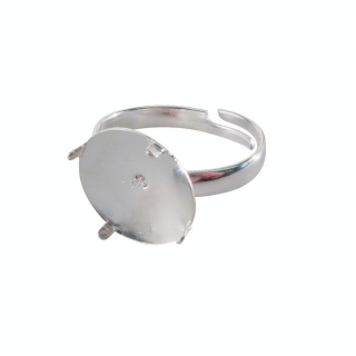 Bague plateau Argent rond à picots Ø 10 mm 3 pcs - Graine Créative - Rougier et Plé