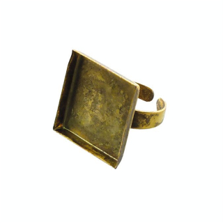 Bague plateau Carré creux Vieil Or 20 mm - Graine Créative - Rougier et Plé