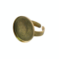 Bague plateau Rond creux Vieil Or 20 mm - Graine Créative - Rougier et Plé