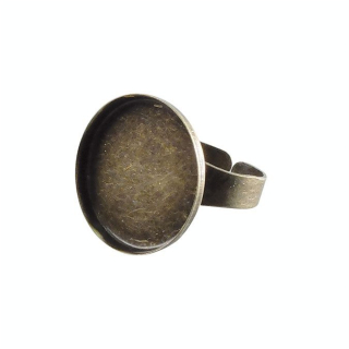 Bague plateau Rond creux Bronze 20 mm - Graine Créative - Rougier et Plé