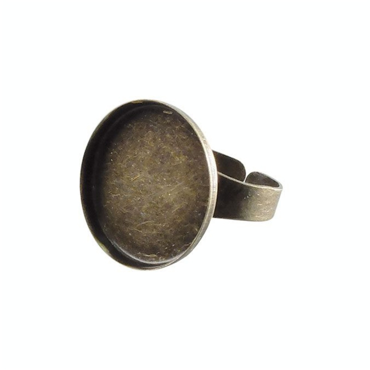 Bague plateau Rond creux Bronze 20 mm - Graine Créative - Rougier et Plé