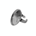 Bague plateau Ovale creux Argent 25 x 18 mm - Graine Créative - Rougier et Plé