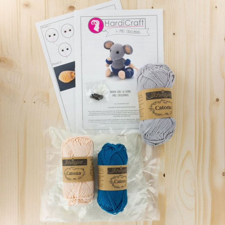 Crochet Kit Eddy la souris - Hardicraft - Rougier et Plé