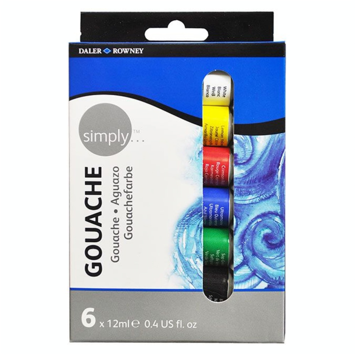 Gouache Simply  6 x 12 ml - Daler Rowney - Rougier et Plé