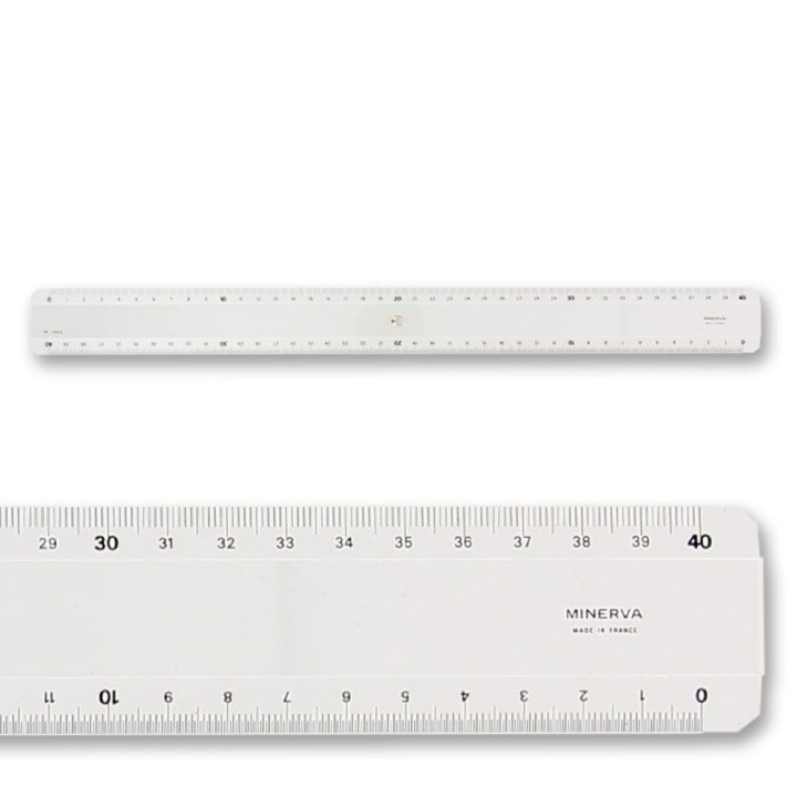 Règle plate deux biseaux 40 cm - Minerva - Rougier et Plé