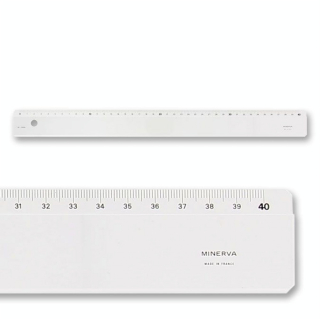 Règle plate biseau + bord anti-taches 40 cm - Minerva - Rougier et Plé