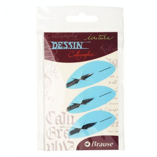 Plume de Dessin et Écriture x 3 pcs - Brause - Rougier et Plé