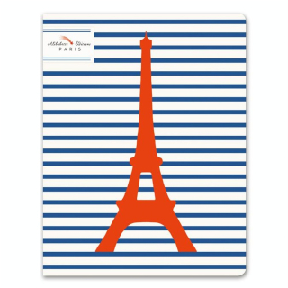 Cahier ligné numéroté 17 x 22 cm 100 g/m² 64 p Matelot Eiffel - Alibabette Éditions - Rougier et Plé