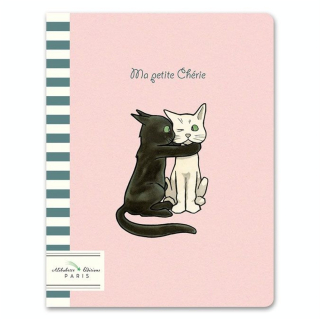Cahier ligné numéroté 17 x 22 cm 100 g/m² 64 p Ma petite chérie - Alibabette Éditions - Rougier et Plé