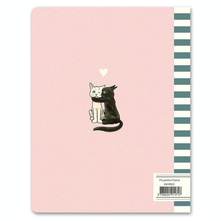 Cahier ligné numéroté 17 x 22 cm 100 g/m² 64 p Ma petite chérie - Alibabette Éditions - Rougier et Plé