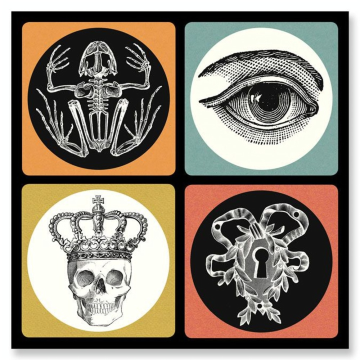 Dessous de verre 10 x 10 cm Vanitas x 4 pcs - Alibabette Éditions - Rougier et Plé
