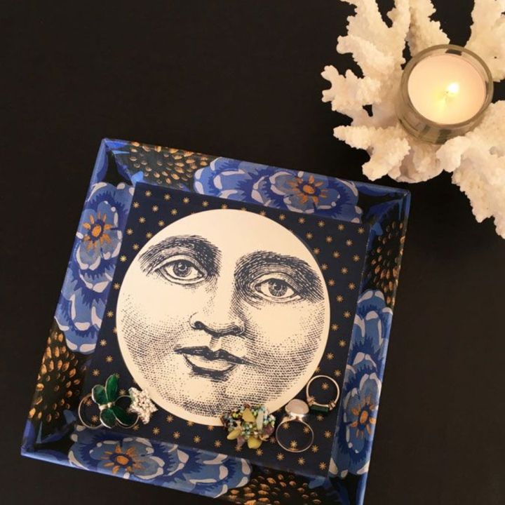 Vide-poches 18 x 18 x 3.2 cm Luna - Alibabette Éditions - Rougier et Plé