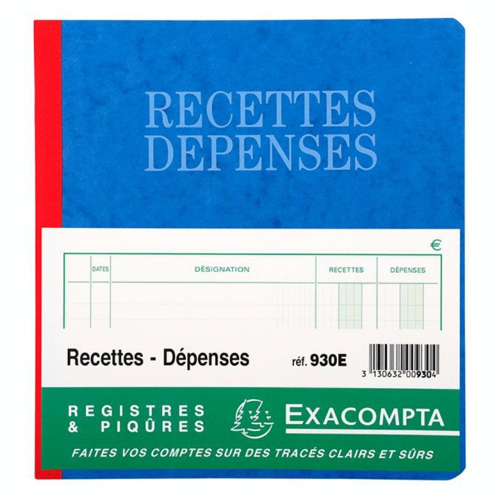 Carnet Recettes-Dépenses 80 p 21 x 19 cm - Exacompta - Rougier et Plé