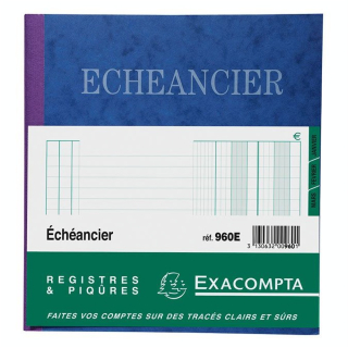Échéancier tracé journal 80 p 21 x 19 cm - Exacompta - Rougier et Plé