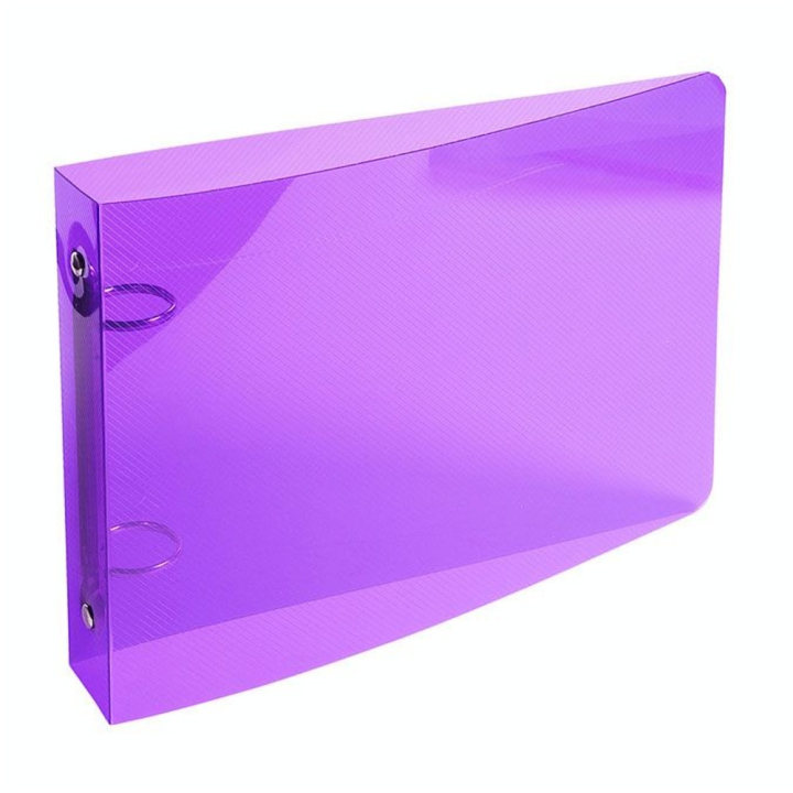 Classeur 16,5 x 24 cm Crystal 2 anneaux Dos 25 mm spécial fiches - Exacompta - Rougier et Plé