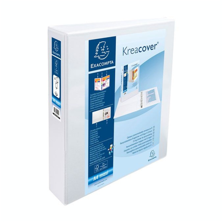 Classeur A4+ 4 anneaux Dos 75 mm Kreacover personnalisable - Exacompta - Rougier et Plé