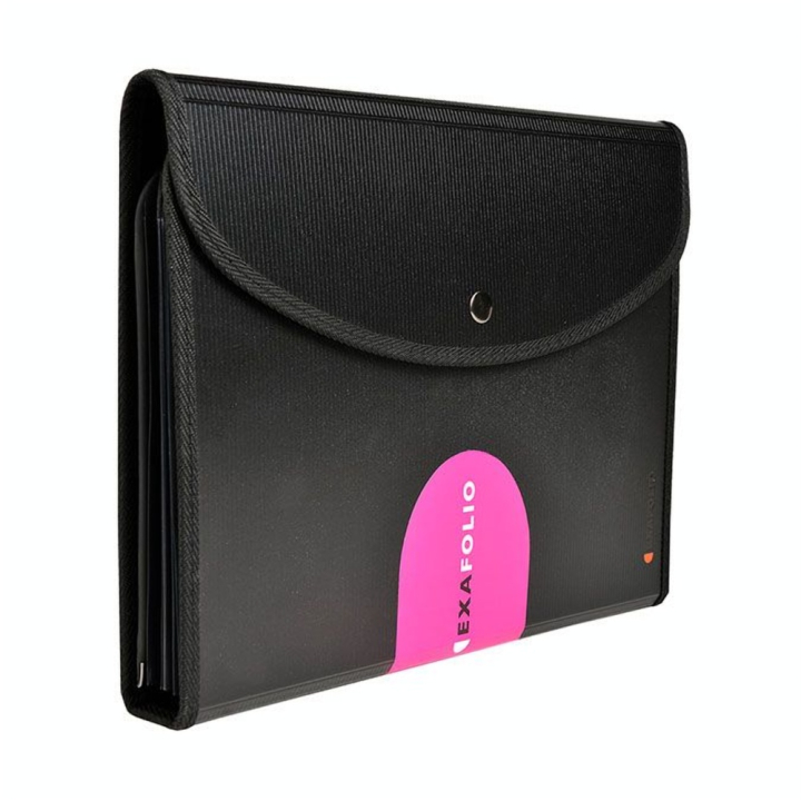 Trieur A4 Exafolio avec porte-bloc et valisette Exactive 6 compartiments - Exacompta - Rougier et Plé