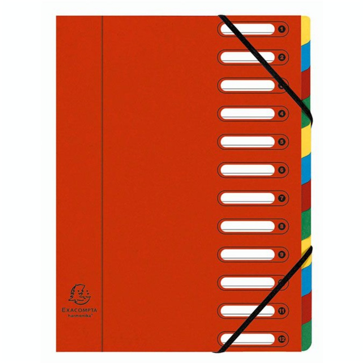 Trieur 24,5 x 32 cm Harmonika à fenêtres 12 compartiments - Exacompta - Rougier et Plé