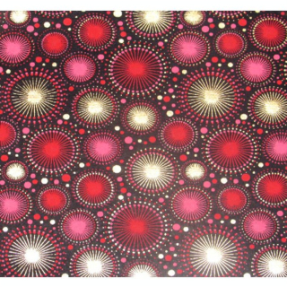 Papier Indien 50 x 70 cm 120 g/m² Artifices Noir, Rouge & Or - Esprit Papier - Rougier et Plé