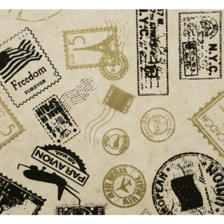 Papier Lokta 50 x 70 cm 150 g/m² Timbres Noir et Or - Esprit Papier - Rougier et Plé