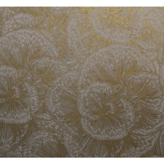 Papier Lokta 50 x 70 cm 150 g/m² Fleurs dorées sur Crème - Esprit Papier - Rougier et Plé