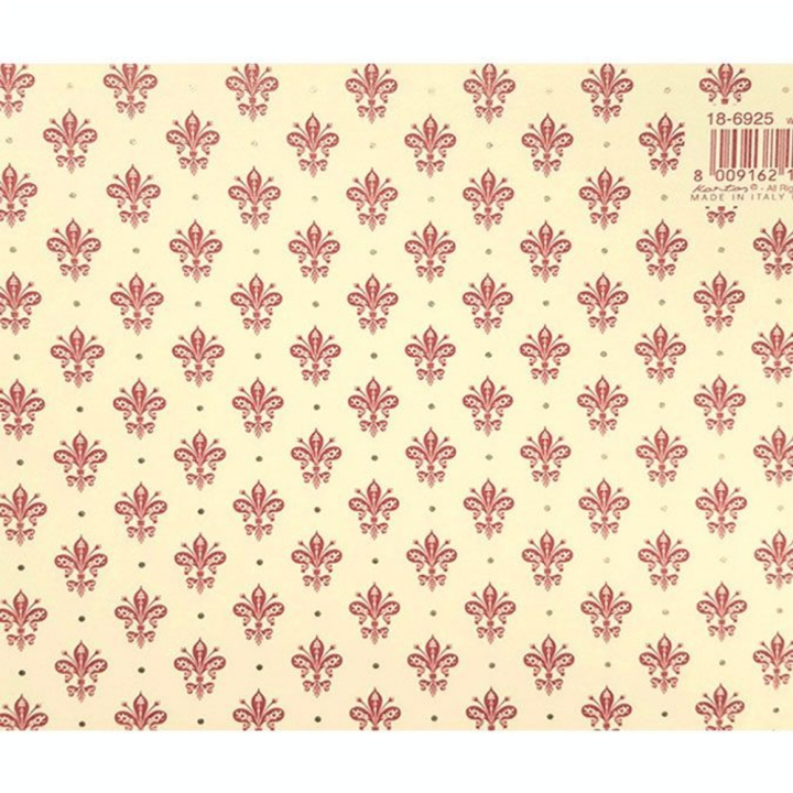 Papier Italien 50 x 70 cm 85 g/m² Lys Bordeaux Dorés - Esprit Papier - Rougier et Plé