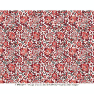 Papier Italien 50 x 70 cm 85 g/m² Paons rouges - Esprit Papier - Rougier et Plé